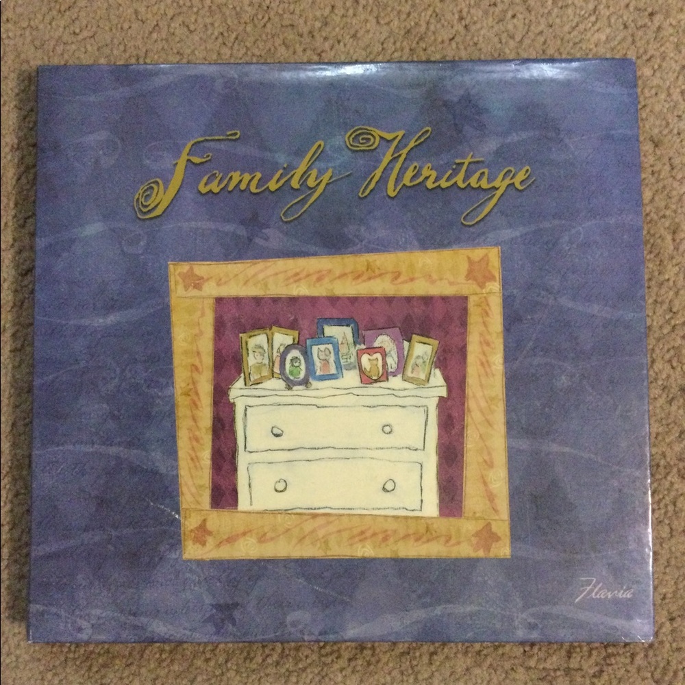 Family scrapbook, paper & stickers.